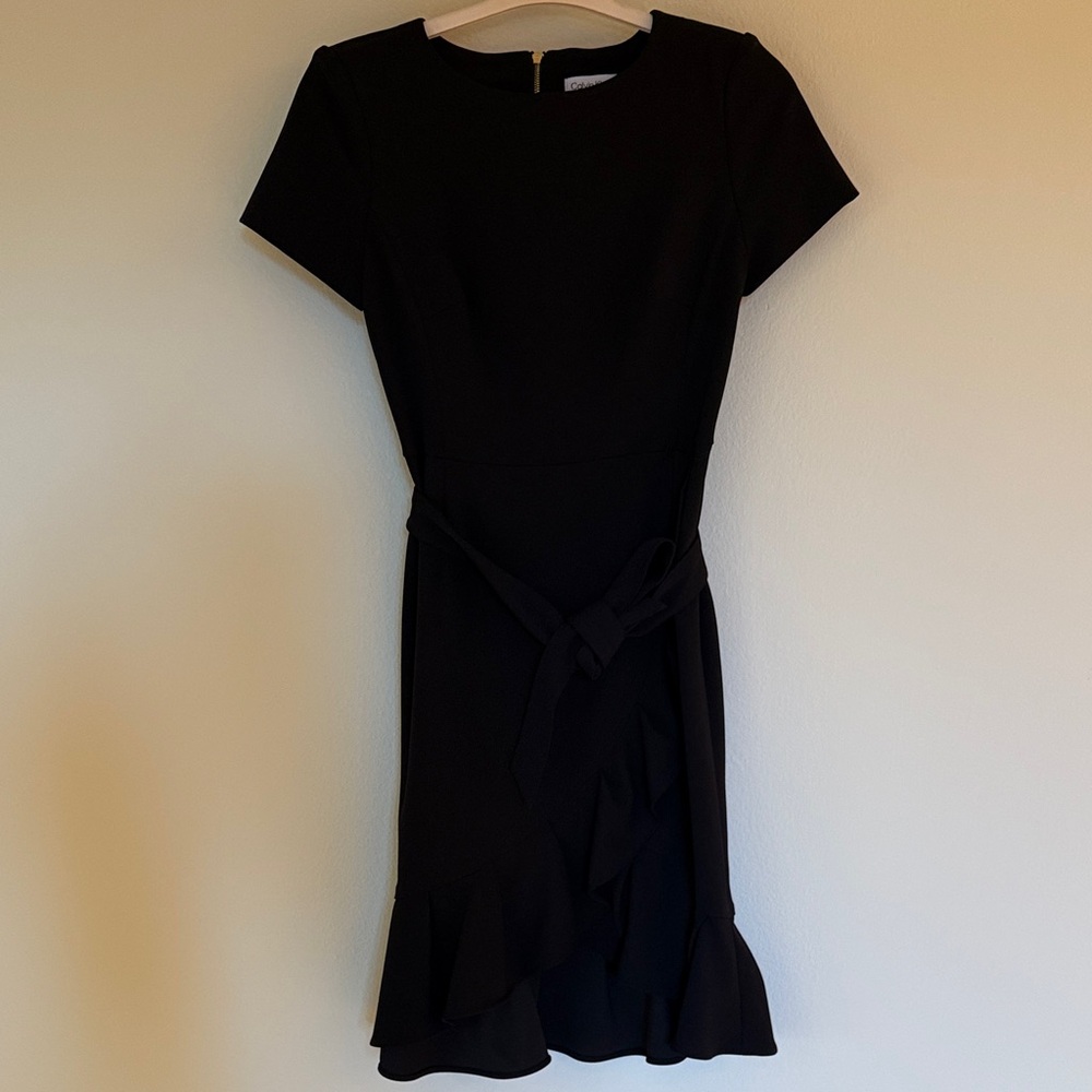 Elegant Black Ruffle Dress